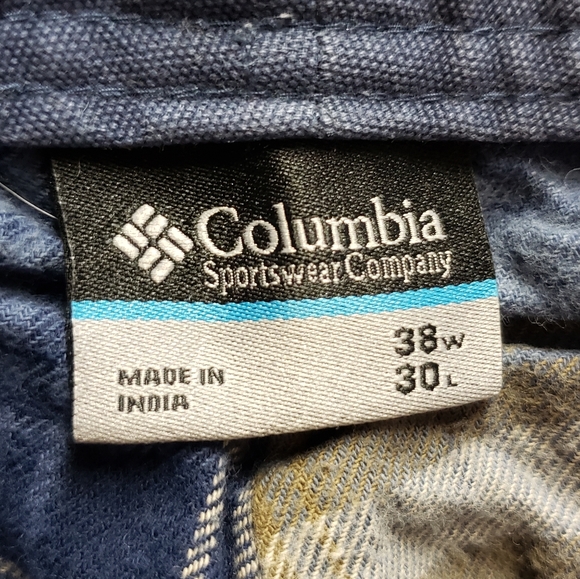 Columbia PHG Performance Hunting Gear blue flannel lined pants 38x30 outdoor - Picture 13 of 14